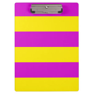 Purple and Yellow Stripes Design Clipboard