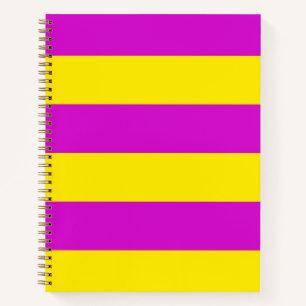 Purple and Yellow Stripes Design Notebook