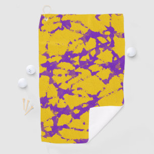 Purple and Yellow Tie Dye Golf Towel