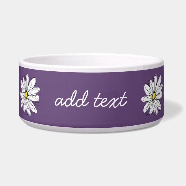 Purple and Yellow Whimsical Daisy Custom Text (Front)