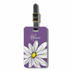 Purple and Yellow Whimsical Daisy Custom Text