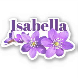 Purple Anemone Flowers Personalised Vinyl Sticker