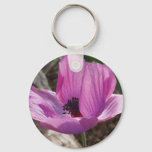 Purple Anemone Keychain