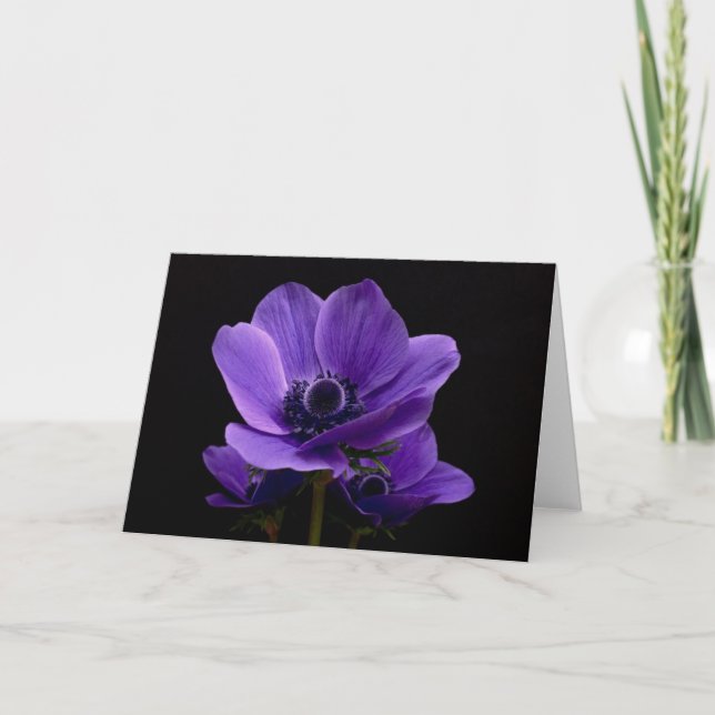 Purple Anemones Card (Front)