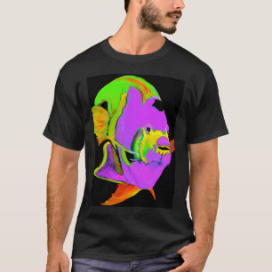 Purple Angel Fish Abstract T-Shirt