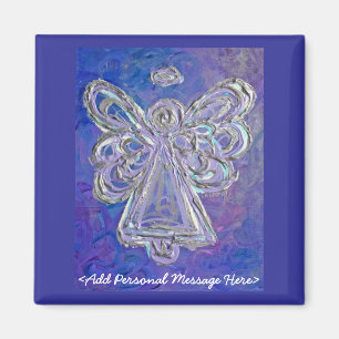 Purple Angel Magnet with Customised Message