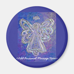 Purple Angel Magnet with Customised Message