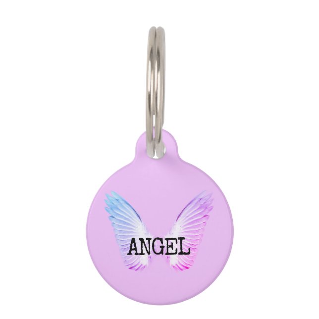 Purple Angel Pet Tag (Front)