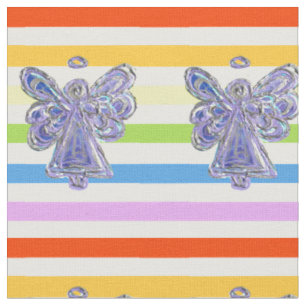 Purple Angel Rainbow Stripe Fabric Art Material