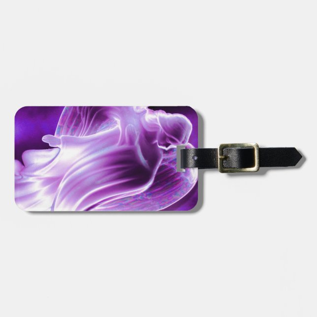 Purple Angel Travel Tag (Front Horizontal)