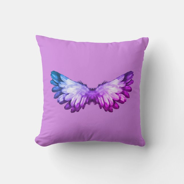 Purple angel wing pillow (Front)