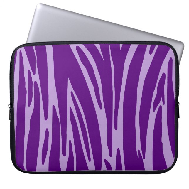 Purple Animal Print Electronics Bag (Front)