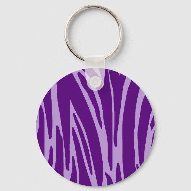 Purple Animal Print Keychain (Front)