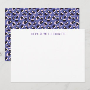 Purple Animal Print  pattern Card