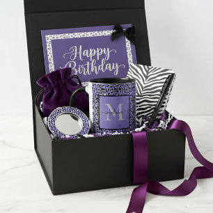Purple Animal print personalised mug