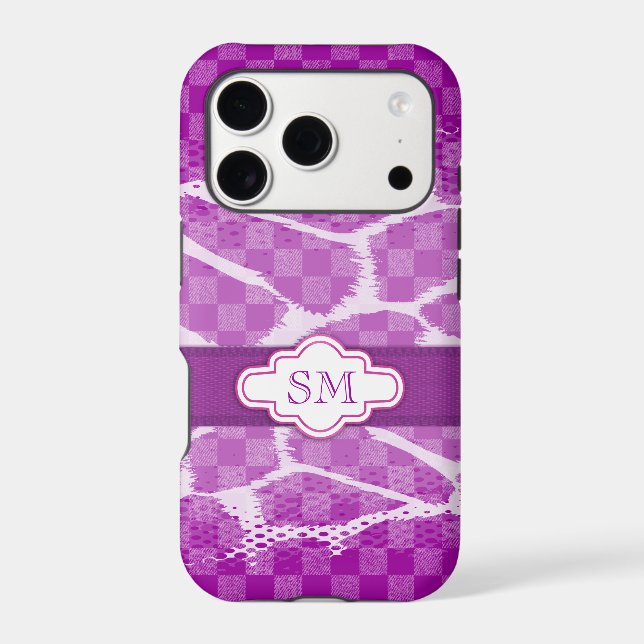 Purple animal print styled monogram  (Back)