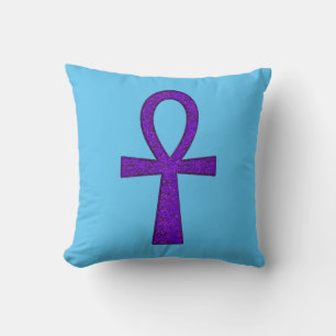 Purple Ankh Cushion