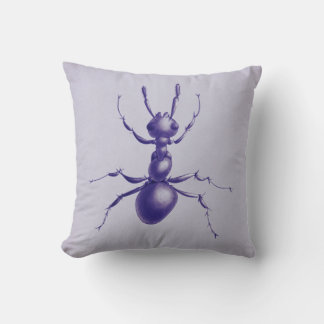 Purple Ant Bug Insect Digital Art Cushion