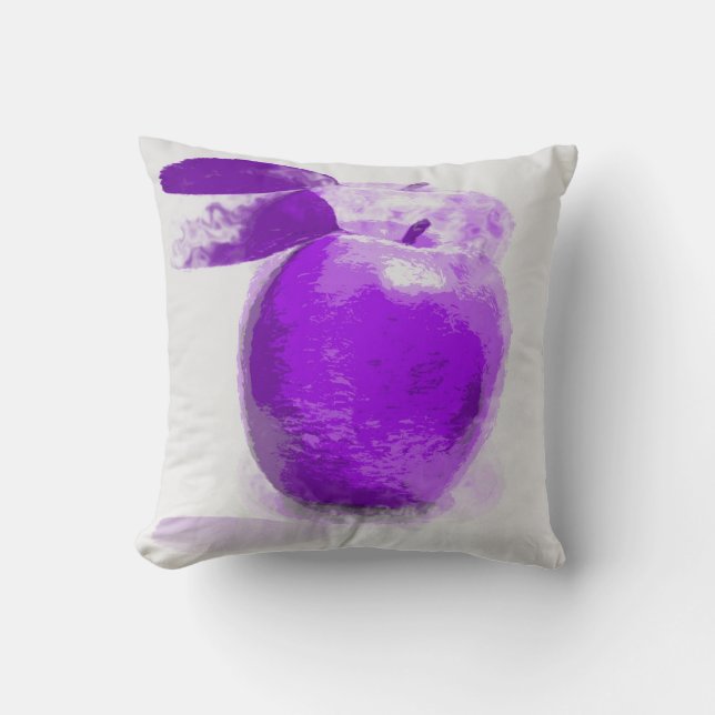 Purple Apple painting #1 - Pillow (Front)