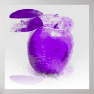 Purple Apple painting #2 - Poster