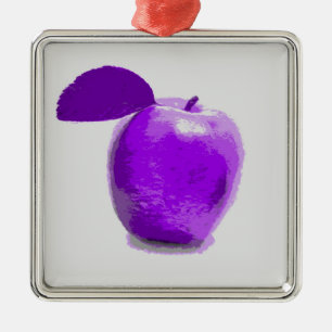 Purple Apple painting Art Ornaments