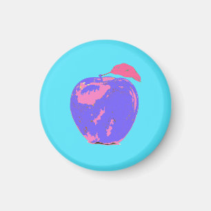 Purple Apple Pop Art Magnet