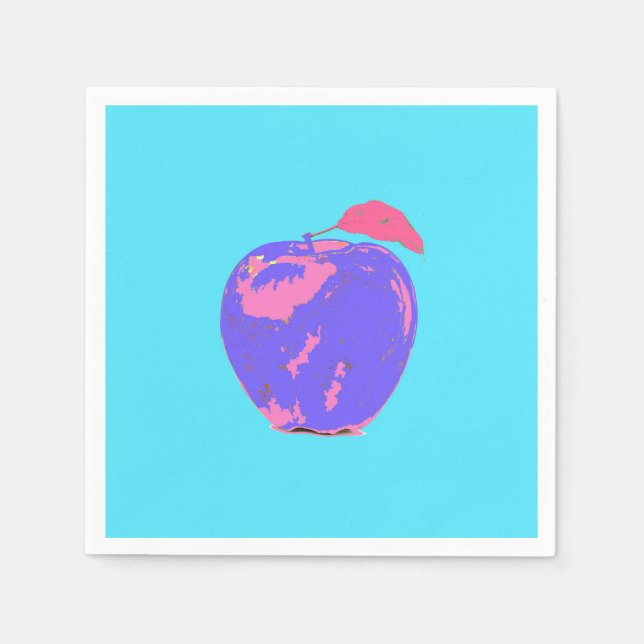 Purple Apple Pop Art Napkin (Front)