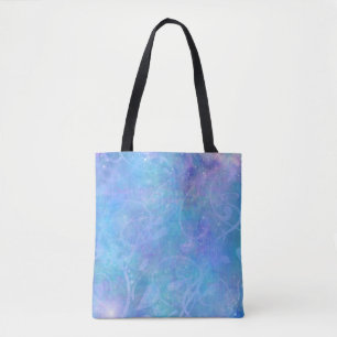 Purple, Aqua and Blue Abstract Design  Tote Bag