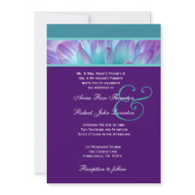 Purple Aqua Blue Dahlia Petals Wedding Recycled V2