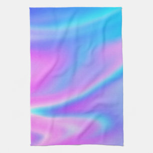 PURPLE & AQUA BLUE KITCHEN TOWEL! TEA TOWEL