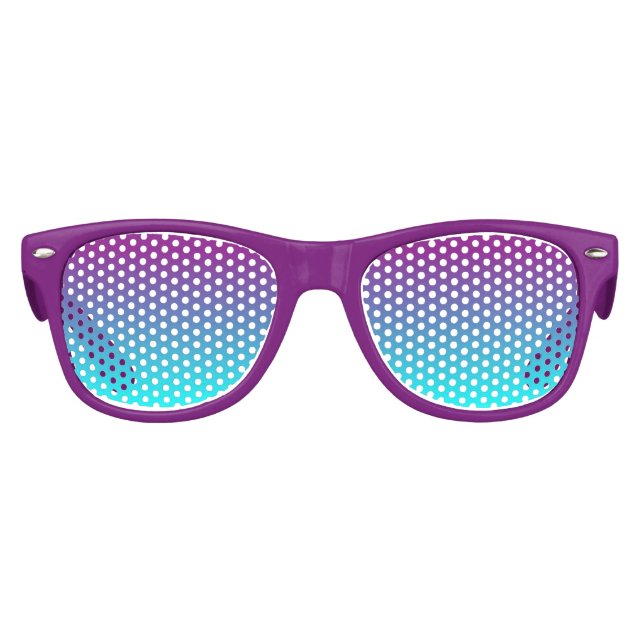 Purple Aqua Ombre Kids Sunglasses (Front)