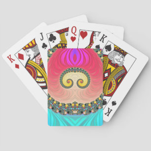 Purple Aqua Red Green Design ~ Original Playing Cards