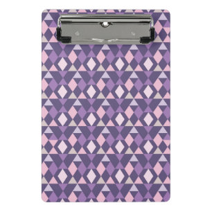 Purple Arabic Geometric Pattern Mini Clipboard