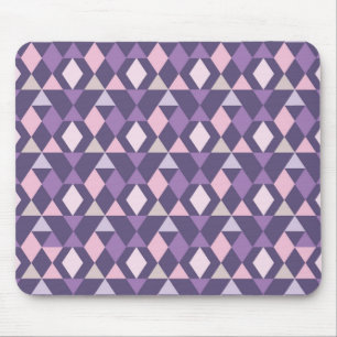 Purple Arabic Geometric Pattern Mouse Mat