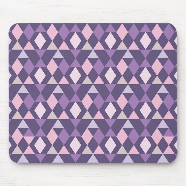 Purple Arabic Geometric Pattern Mouse Mat (Front)