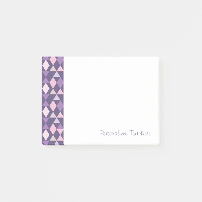Purple Arabic Geometric Pattern Post-it Notes (Front)