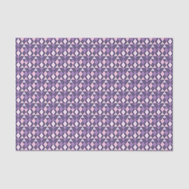 Purple Arabic Geometric Pattern Tissue Paper (Front)