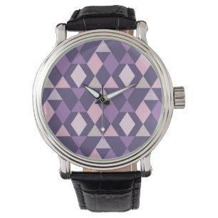 Purple Arabic Geometric Pattern Watch