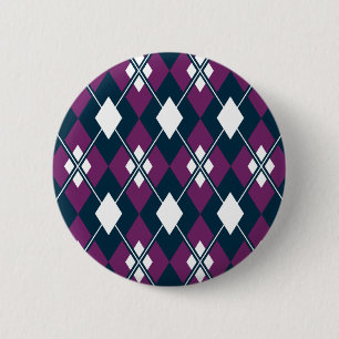 Purple Argyle Pattern Button
