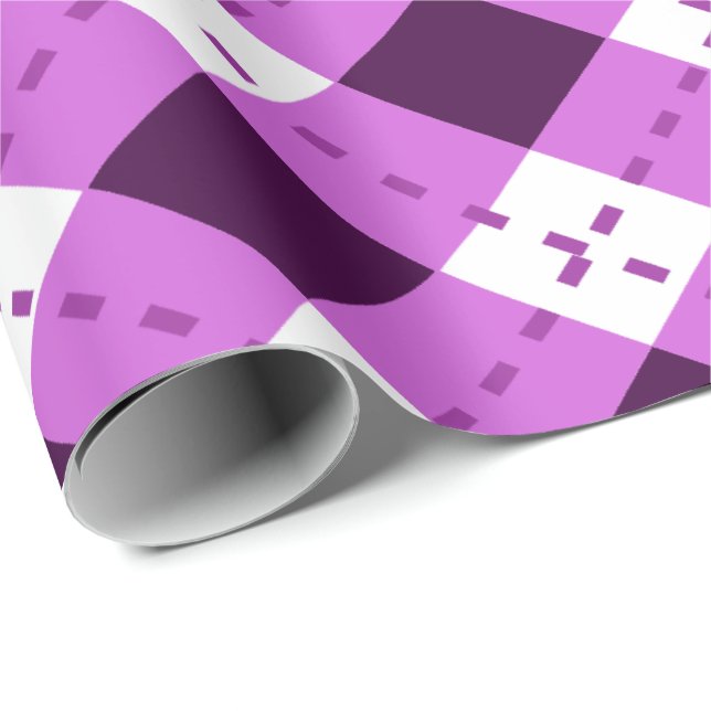 Purple Argyle Wrapping Paper (Roll Corner)