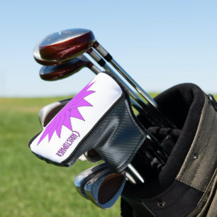 Purple Art Deco Crown Design Golf Head Cover