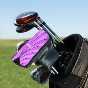Purple Art Deco Design Golf Head Cover