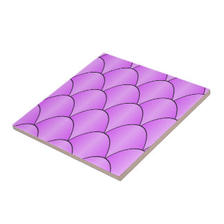 Purple Art Deco Design Tile