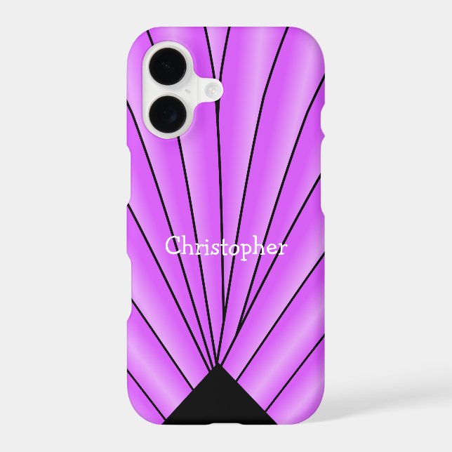Purple Art Deco Fan Design (Back)