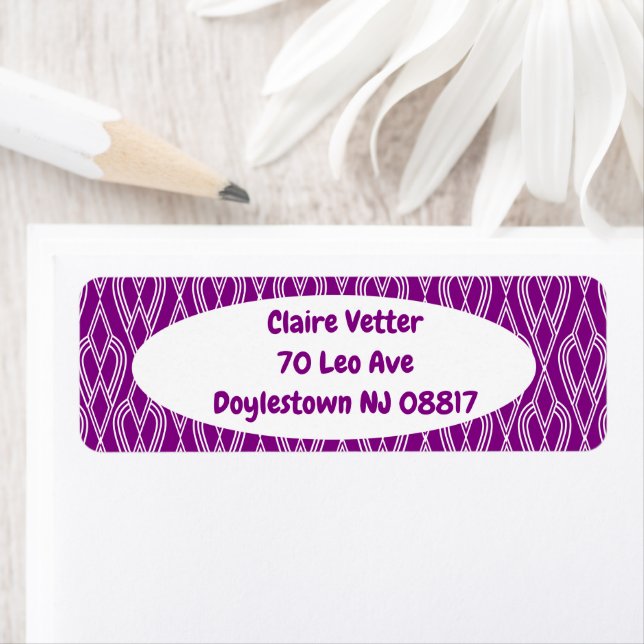 Purple Art Deco Flowerbeds  (Insitu)