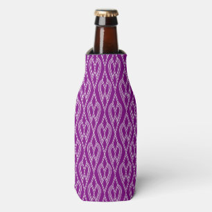 Purple Art Deco Flowerbeds  Bottle Cooler