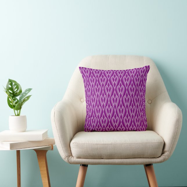Purple Art Deco Flowerbeds  Cushion (Chair)