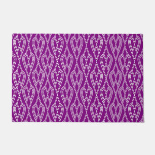 Purple Art Deco Flowerbeds Doormat