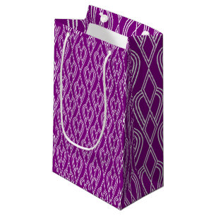 Purple Art Deco Flowerbeds  Small Gift Bag
