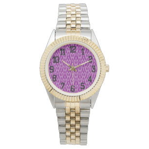 Purple Art Deco Flowerbeds  Watch